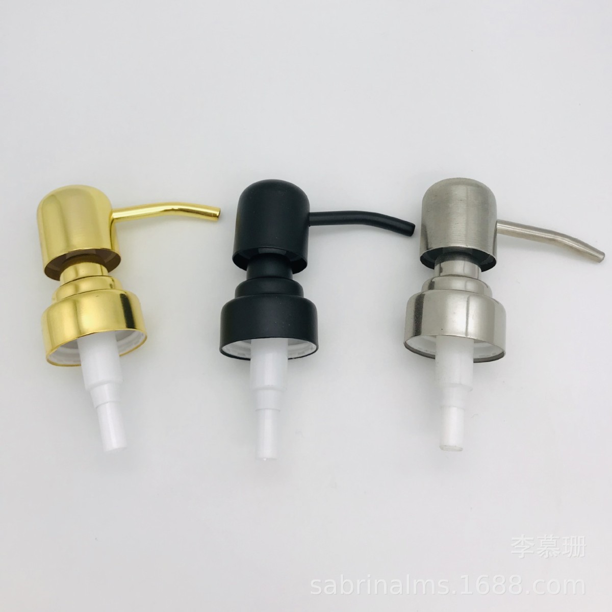 厂家供应圆头款不锈钢喷头、泵头。乳液瓶按压喷头.卫浴配件