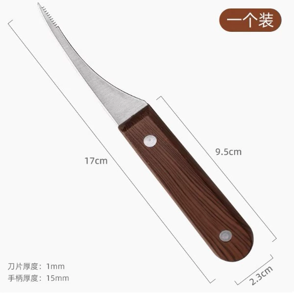 One wooden handle