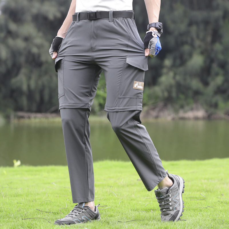 Summer travel light and thin elastic breathable climbing trousers