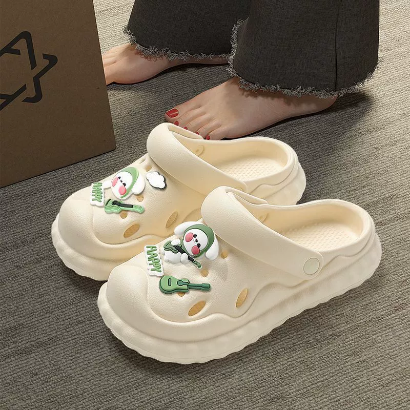 Сандалии в стиле croc женские, для DIY декора, пляжные противоскользящие закрытые, размеры 36–41