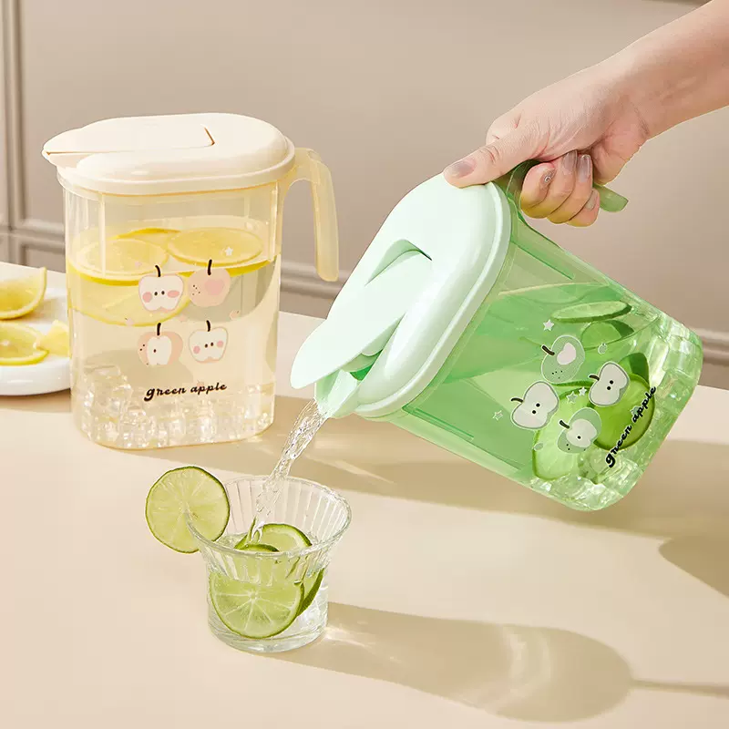 梵特 茶花冷水壶塑料家用大容量凉杯耐热耐高温凉水杯装水瓶茶壶