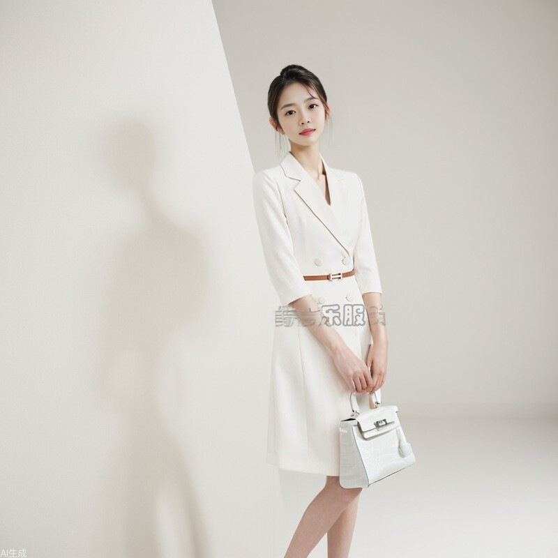 Professional Dress for Women in Summer, Gentle and Luxurious Style, Suitable for Broadcast Hosts, On-Camera Wear, Formal Occasions, and as a Suit Dress Professional Dress for Women in Summer, Gentle and Luxurious Style, Suitable for Broadcast Hosts, On-Camera Wear, Formal Occasions, and as a Suit Dress