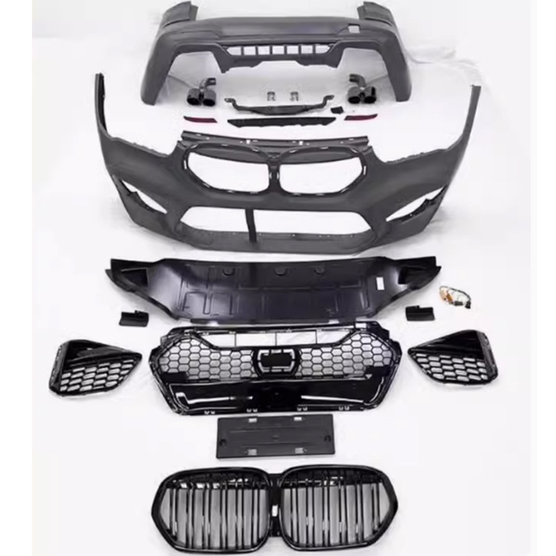 Bmw X1 Front Bumper Surround Kit m Sports Style Modified Abs Large Surround Front Bumper Grille Assembly