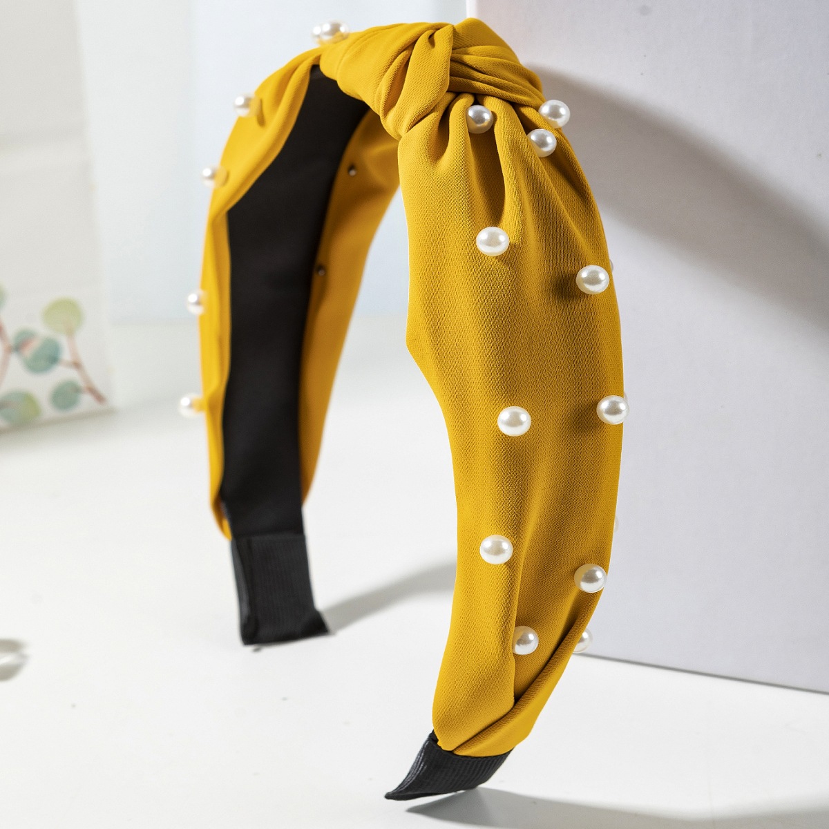 Diadema de tela anudada cruzada Corea del Sur horquilla antideslizante para adultos de ala ancha diadema anudada pinza para el cabello lavado facial banda para el cabello tocado