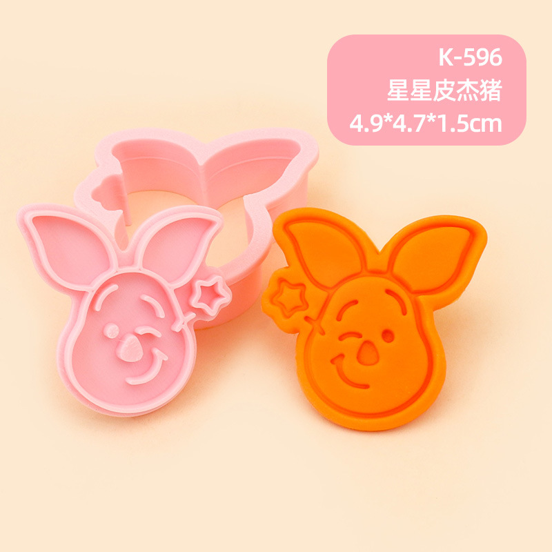 Molde para Galletas de Winnie the Pooh, Molde para Hornear de Fondant con Diseño 3D de Dibujos Animados, Molde para Decoración de Pasteles para Hacer en Casa