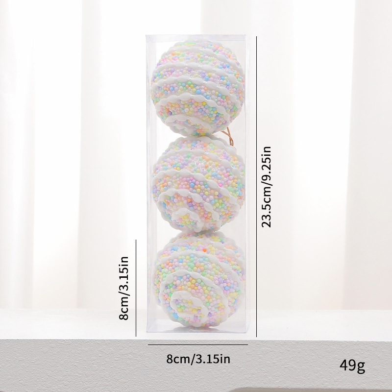 Pequeño libro rojo explosión bola de espuma caballo de color carrón árbol de Navidad colgante creativo colgante 8cm bola de Navidad al por mayor