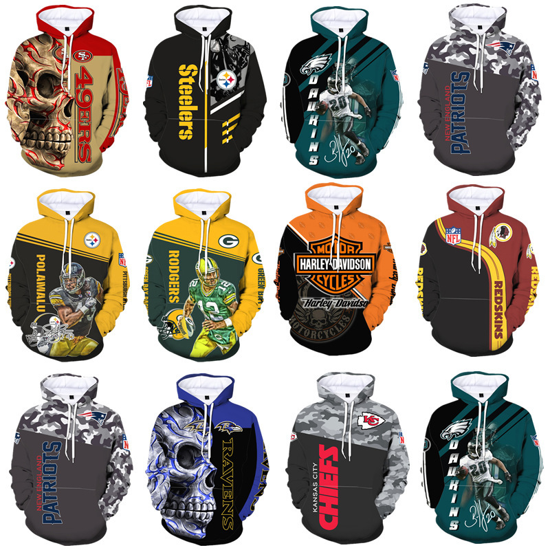 Football Team's New Sweatshirt 3D Digital Printing Rugby Champion Sweatshirt Supports Dropshipping and Samples According to Drawings