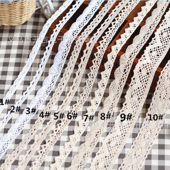 厂家直销 DIY纯棉线服装窗帘花边蕾丝 米色 百搭服装沙发床上用品