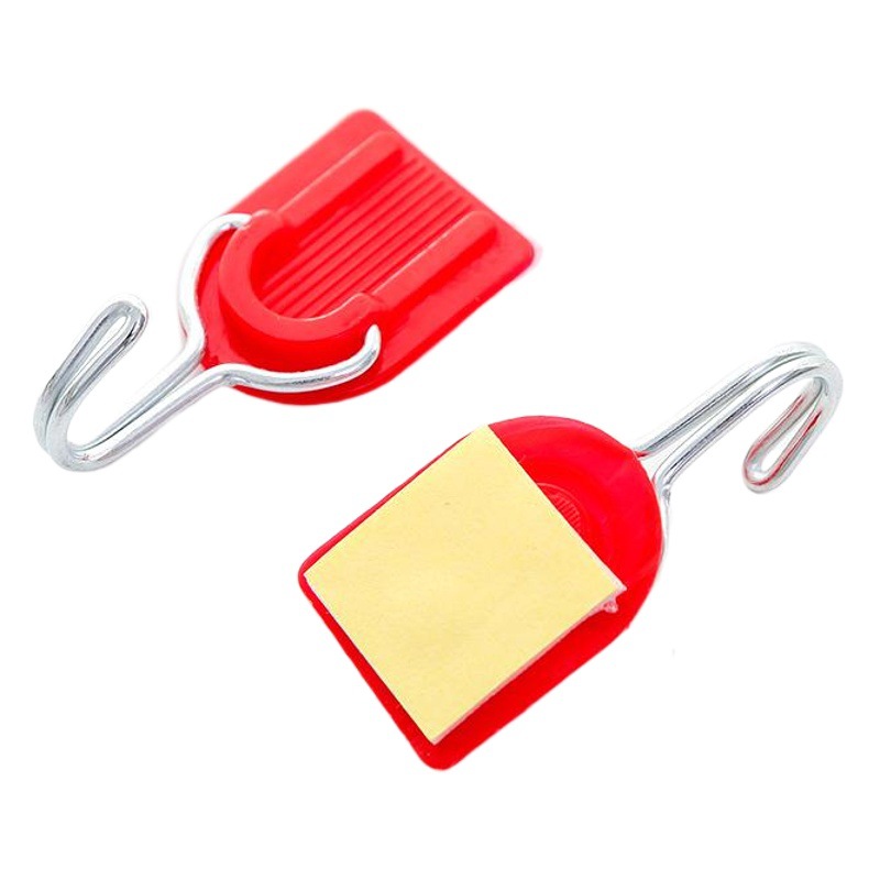 Creativo gancho de 6 piezas sin clavos cocina transparente gancho pegajoso puerta del baño trasero pequeño gancho de pared colgando gancho de ropa