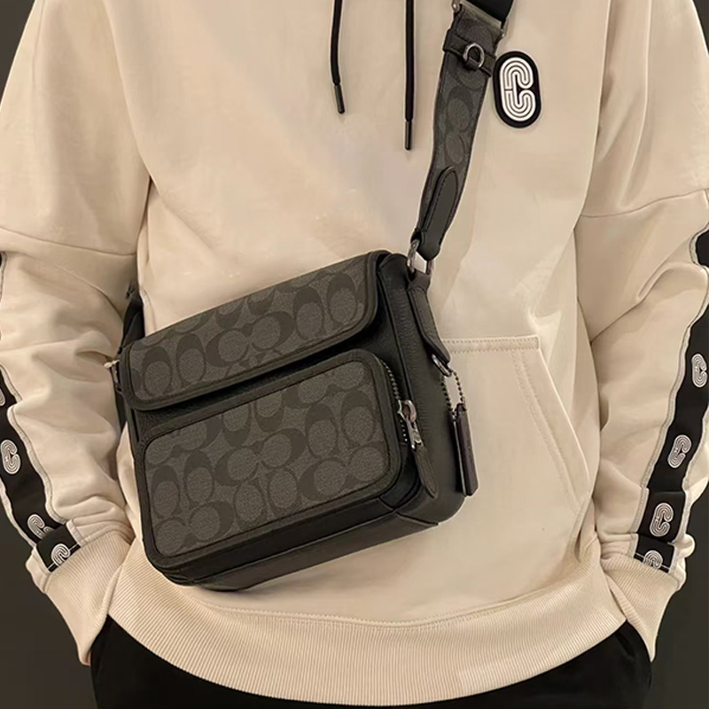 New C Brand Men's Messenger Bag, Fashionable Classic Flap Men's Bag, Single Shoulder Crossbody Bag New C Brand Men's Messenger Bag, Fashionable Classic Flap Men's Bag, Single Shoulder Crossbody Bag