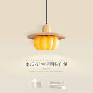 复古南瓜吊灯日式餐厅灯茶室餐桌吧台灯具中古书房卧室床头小吊灯-阿里巴巴