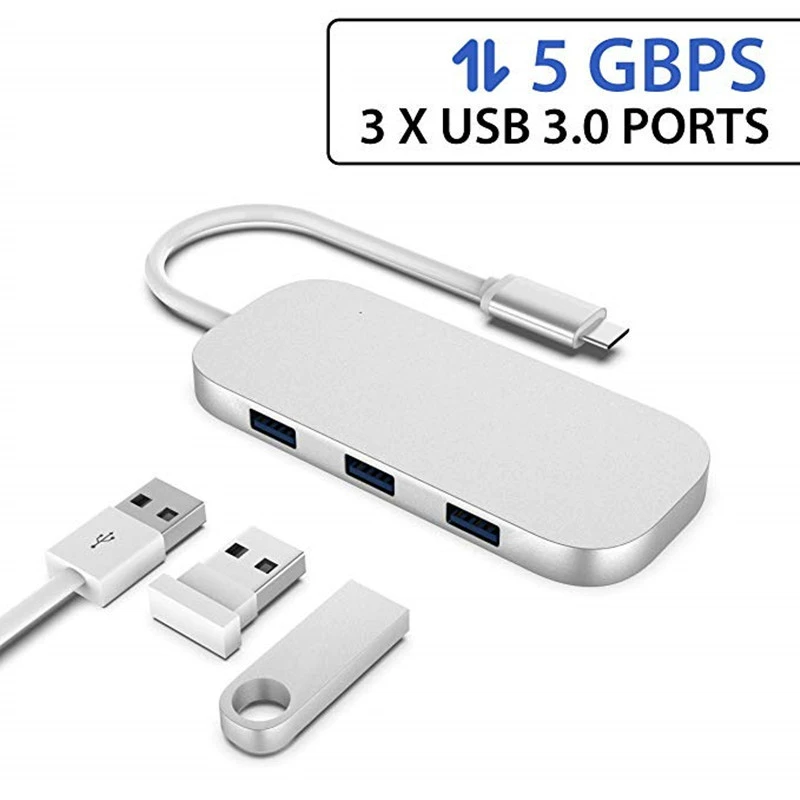 Тонкий алюминиевый сплав Type-C3.0 COMBO USB3.0 HUB, док-станция считыватель SD/TF3.0