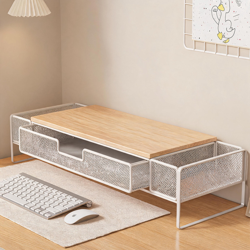 Computer monitor stand, office display shelf, laptop stand, extended bookshelf, desktop organizer