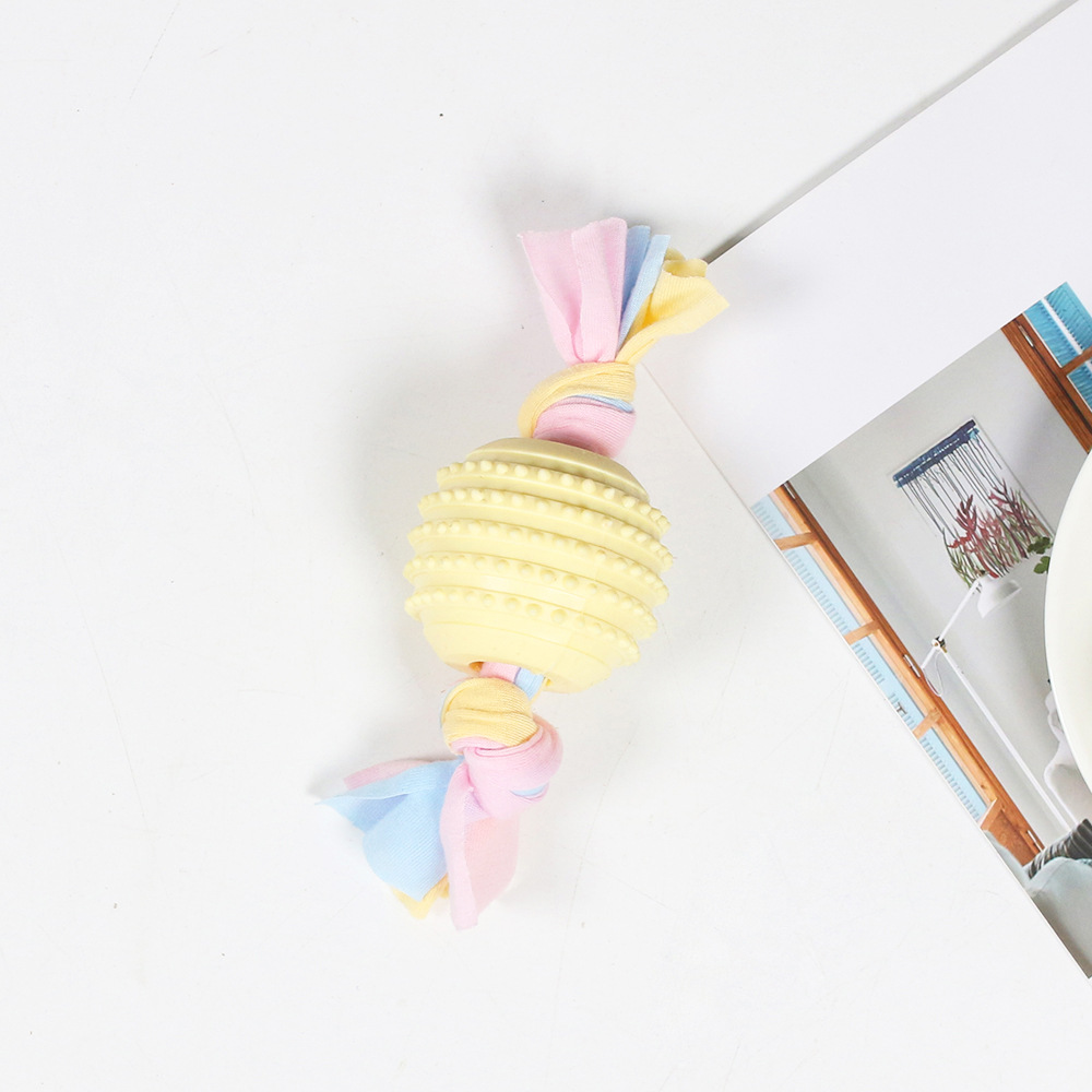 Juguete para mascotas de TPR de gran venta transfronterizo, palo de dentición para perros para entretenimiento, juguete de autoentretenimiento para cachorros duradero y resistente a las mordidas.