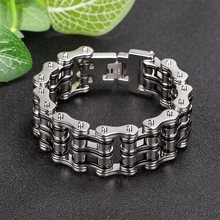 Hip-hop Geometric Titanium Steel Polishing Men's Bracelets display picture 3