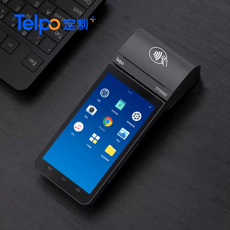 天波智能安卓移动手持触摸收银机TPS900餐饮店点餐扫码支付一体机