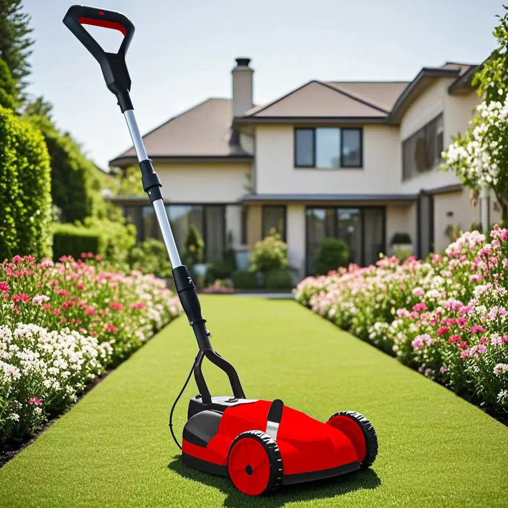 跨境锂电割草机手推式除草机牧田插口家用庭院草坪机剪草机
