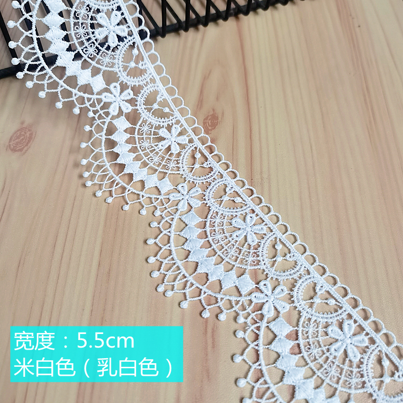 Japón 7cm polietileno de línea delgada accesorios de encaje solubles en agua DIY ropa falda pendular material de decoración de puño