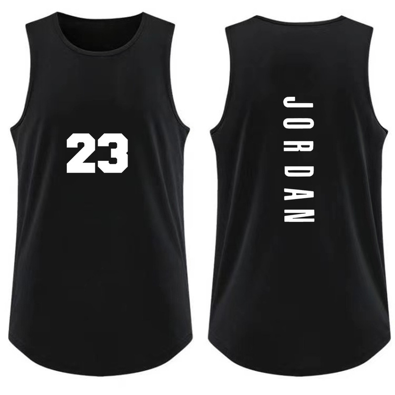 Men's Vest Fashion Fitness T-Shirt Men's Casual Breathable Sleeveless Shirt Outdoor Basketball Sports Vest Summer