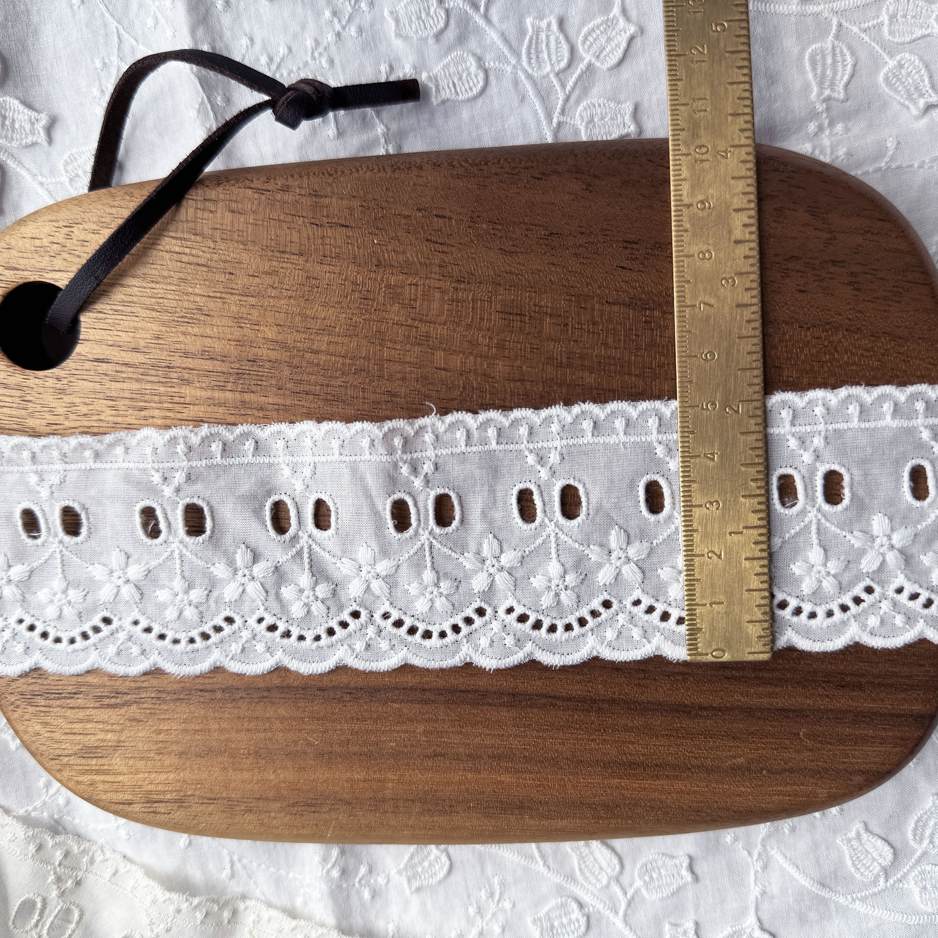 手工DIY服装辅料 棉布镂空椭圆雕花樱桃刺绣花边裙边装饰宽5cm