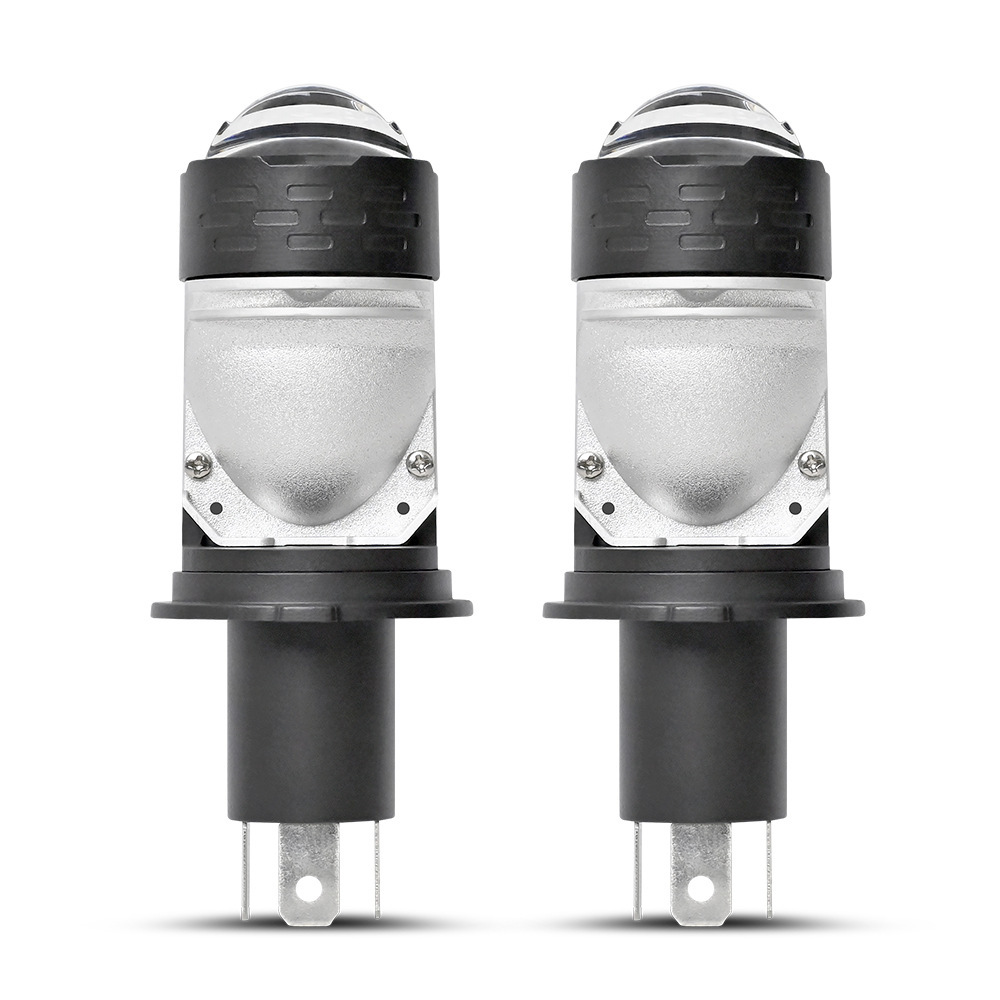 Farol LED automotriz H4 lente de doble luz de lejos y cerca integrado enchufe directo ojo de pez lámpara de automóvil motocicleta lámpara universal