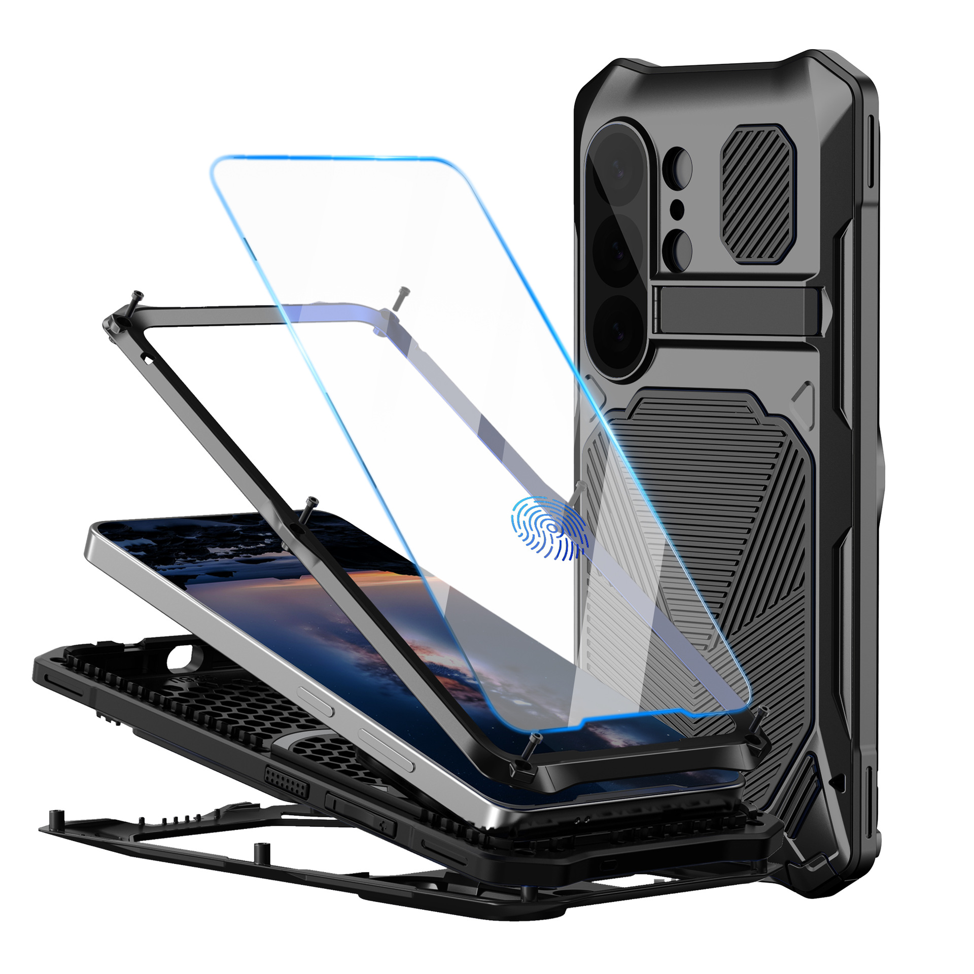 适用于Galaxy S26 Ultra金属边框手机壳 指纹金属外壳 防摔防刮