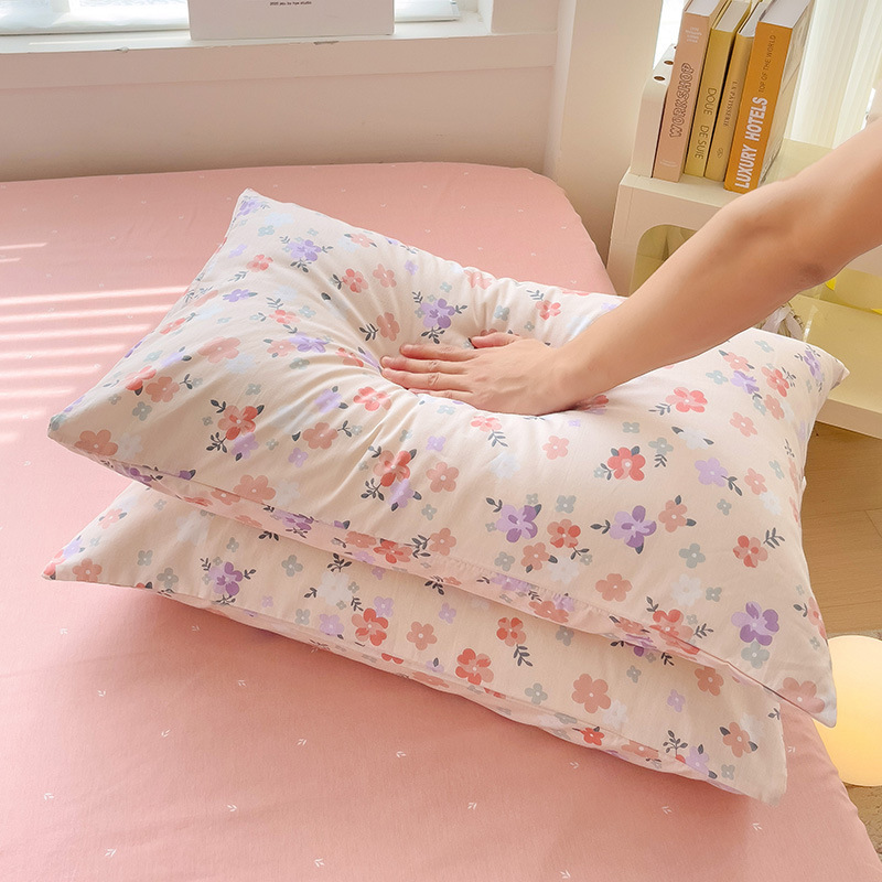 New winter cotton French style small fragrant flower single pillowcase a pair of household 48cm * 74cm pillow liner cover