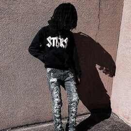 跨境亚马逊连帽衫长袖套头Y2K哥特摇滚美学连帽衫复古街头服饰