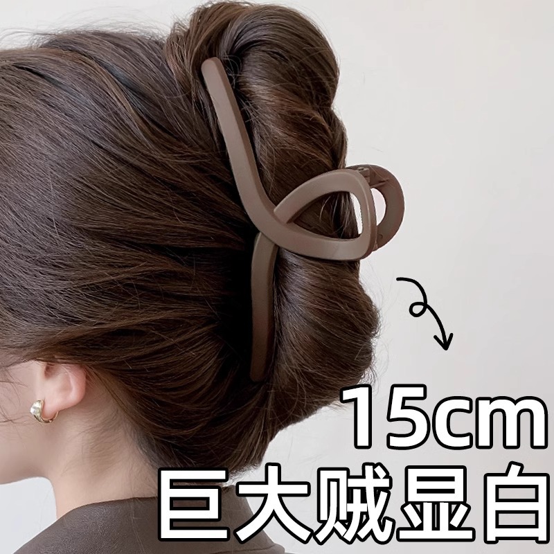Gran clip de cabello para mujeres 2025 nueva sensación de alto nivel de clip de cabello de gran tamaño detrás del cerebro clip de pescado clip de cabello toque