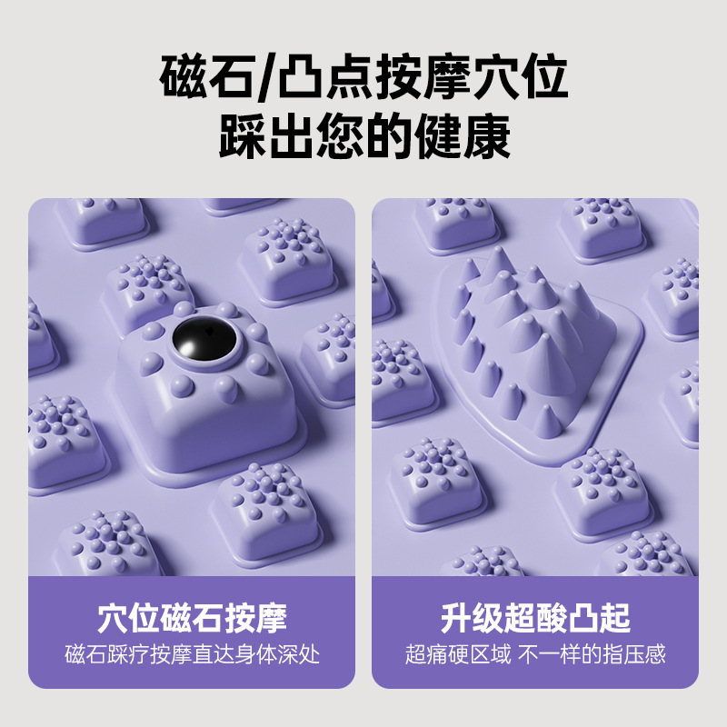 指押さえ板マッサージ足マットプラスチック製ランニングマット家庭用滑り止め足裏マッサージその場でジョギング指押さえ板足踏み|undefined