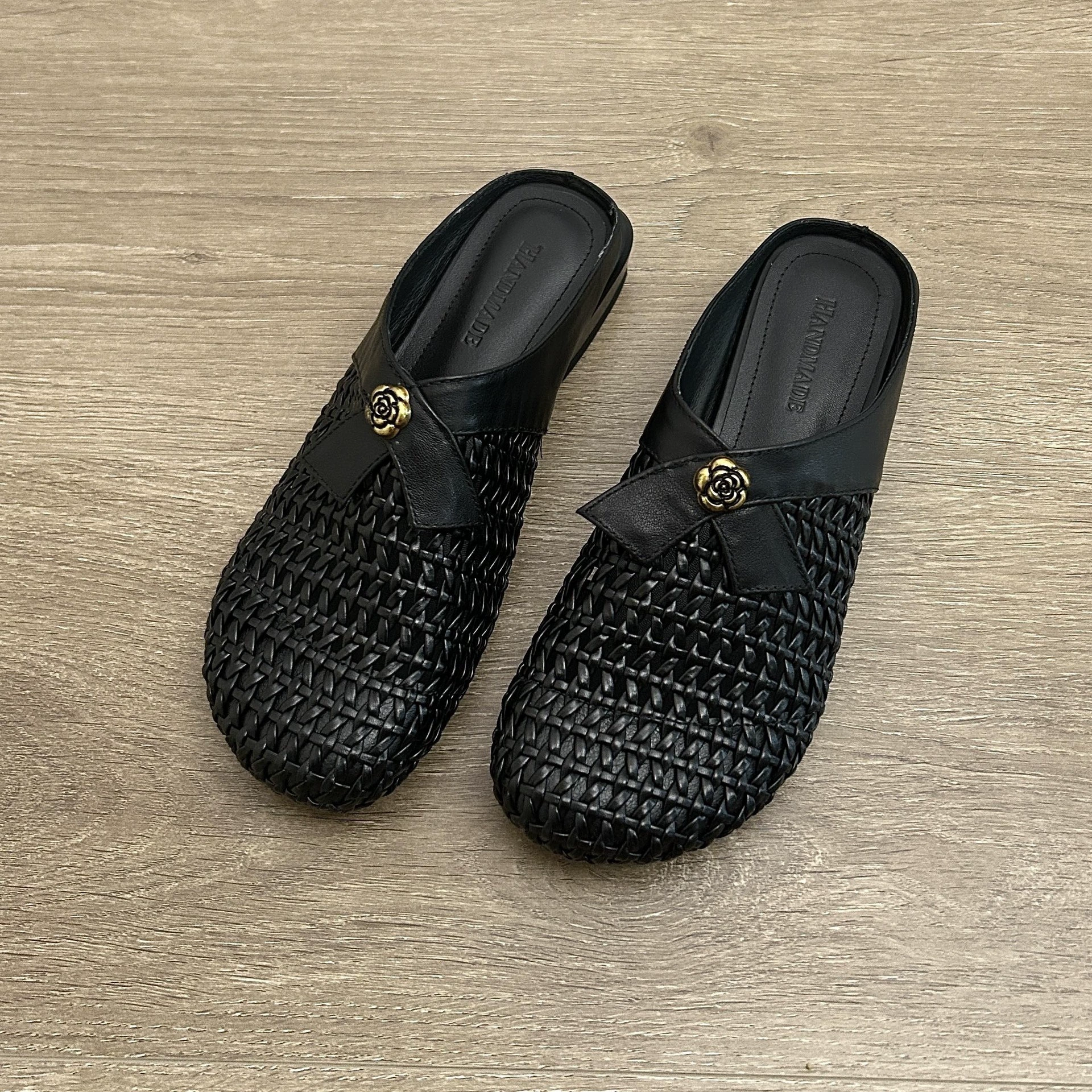 Mountain tea, universal woven slippers, (Physicals), genuine leather