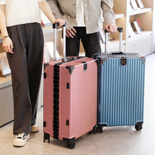 新款旅行箱多功能行李箱铝框拉杆箱静音万向轮学生耐用大容量皮箱