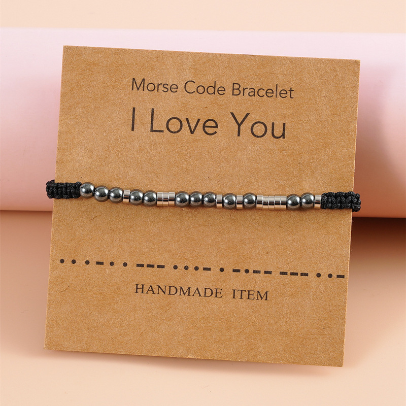 10g Weight Bracelets Classification rope Chain Material Casual Simple Style Geometric 304 Stainless Steel Rope Hematite Wholesale Bracelets