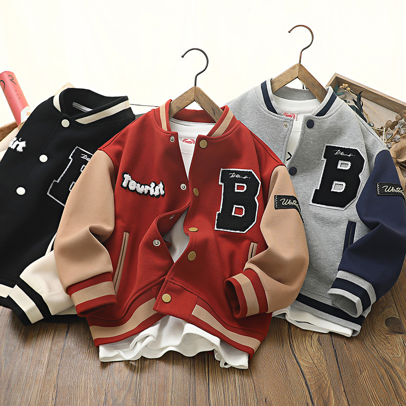 Children's Jacket 2025 Autumn Boys' Jacket Korean Style Big Kids Clothing Top Girls' Baseball Jacket Stylish