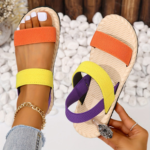Q 90101 Linen Roman Sandals �����_�R��Ь
