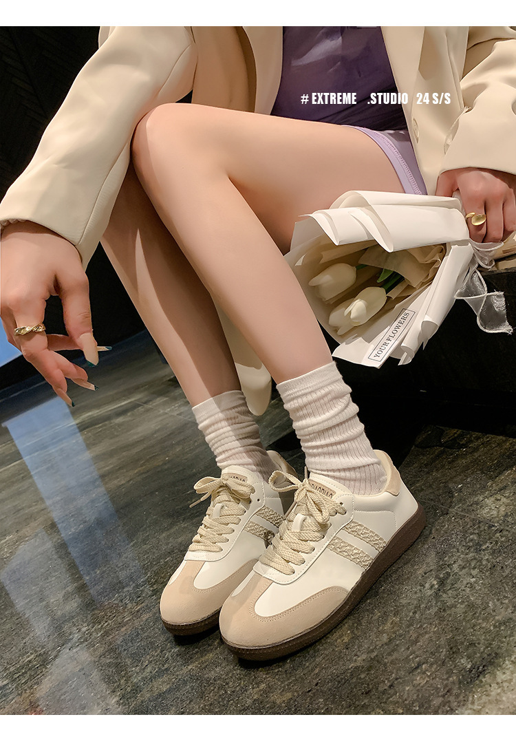 Su Yanxiao, el mismo blogger estándar ~ retro encaje de cuero, zapatos casuales de entrenamiento alemán, zapatos de primavera y otoño.