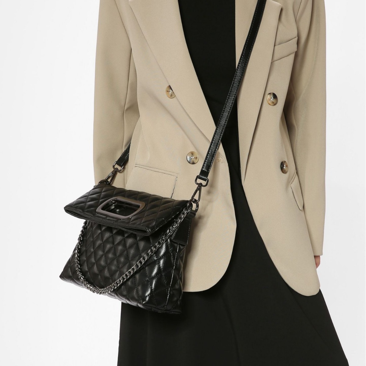 Heißer Verkauf mit High-End-Textur, klassischer Diamantgitter-Klapp-Quadrat-Schnallenkette, Einzel-Schulter-Handtasche, Umhängetasche_voghion.com