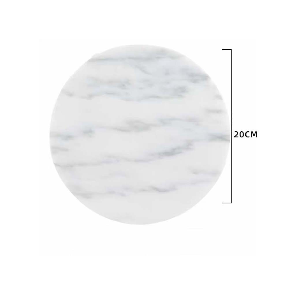Estilo nórdico de mármol natural bandeja redonda bandeja de visualización de vídeo bandeja de almacenamiento fruta tabla de cortar bandeja accesorios de tiro