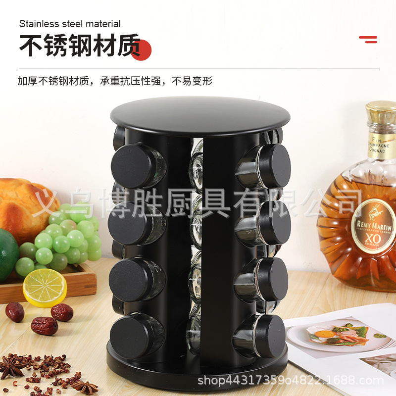 Nuevo rack de acero inoxidable cuadrado multifuncional rack de condimento de cocina doméstica rack de condimento de rotación multiplaca rack de condimento al por mayor