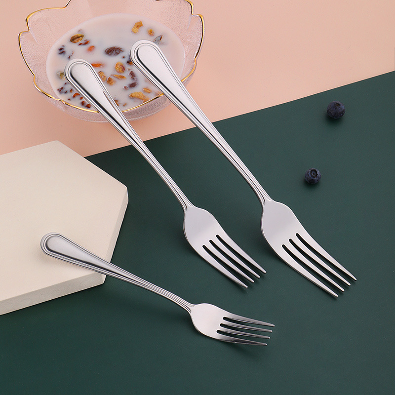 Vajilla occidental de acero inoxidable 1010 sola línea restaurante del hotel engrosada carne tenedor cuchara traje transfronterizo al por mayor tenedor cuchillo