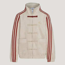 2026新款儿童款 鹿皮绒出街潮流纽扣开衫立领复古经典三条杠夹克