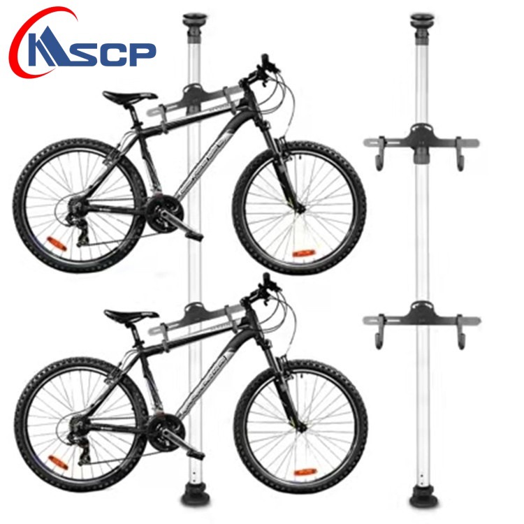 Columna de techo de la bicicleta estante del coche estante de la carretera montaña retráctil vertical de estacionamiento