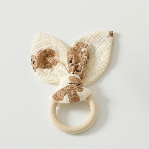 Soothing napkin, baby can be chewed in the mouth, baby sleeps, soothing artifact, doll, sleeping wooden ring, hand puppet toy