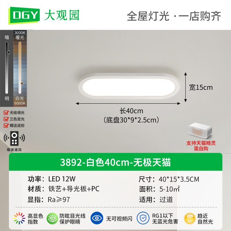 Pasillo de pasillo LED lámpara de techo de viento antiguo ultra delgada moderna vestibular simple lámpara de balcón L263
