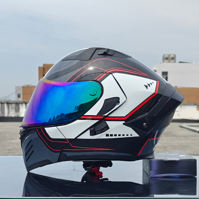 Orz nuevo casco de motocicleta casco para hombre casco para mujer locomotora casco completo Xia 3C certificado doble lente cuatro estaciones universal