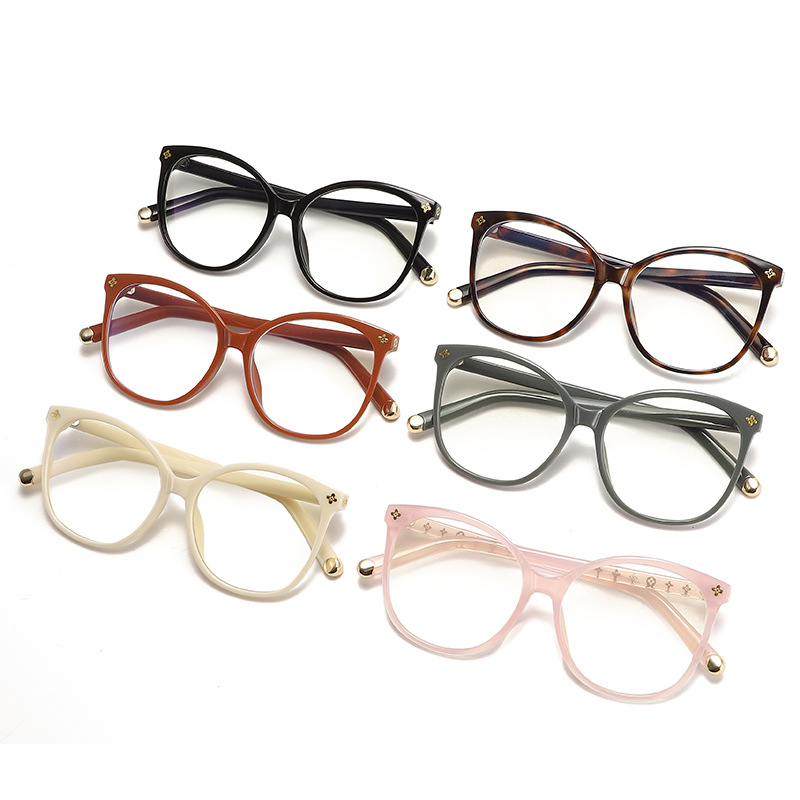 Gafas anti-luz azul de moda montura grande Nana misma lente marco de lente estudiante cuello blanco espejo plano marco