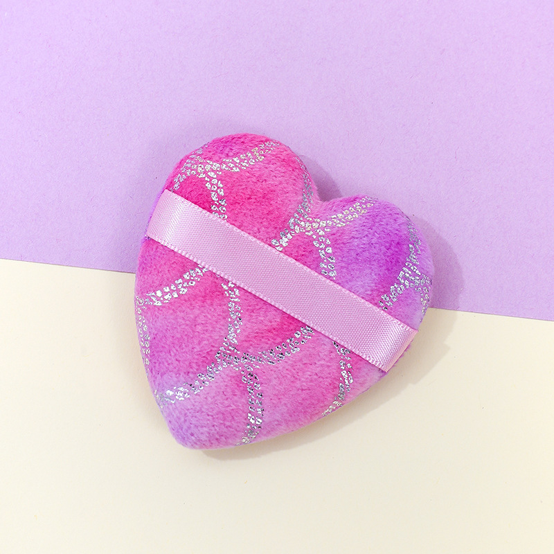 Fábrica personalizada amor en forma de corazón soplo de flocado corto no come polvo brillante cristal largo flocado diseño puede imprimir logotipo al por mayor