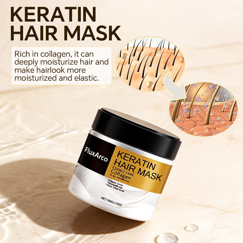 Máscara humectante de venta en caliente transfronteriza, máscara de cuidado de cabello suave, máscara de cuidado de cabello suave.