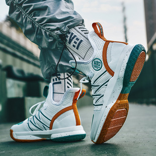 Flying mesh high-top basketball shoes new sneakers students cement actual combat sneakers rubber sole a generation of hair