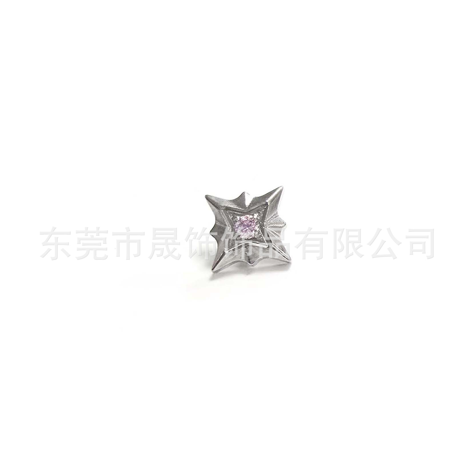 F136 Titanium 芒 Star Studded 5A Cubic Zirconia Ear Stud Labret Stud G23 Implant Grade Titanium 人体 Piercing Jewelry Accessories 头